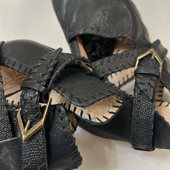 House of Harlow 1960 black leather open toe booties - Picture 11 of 14